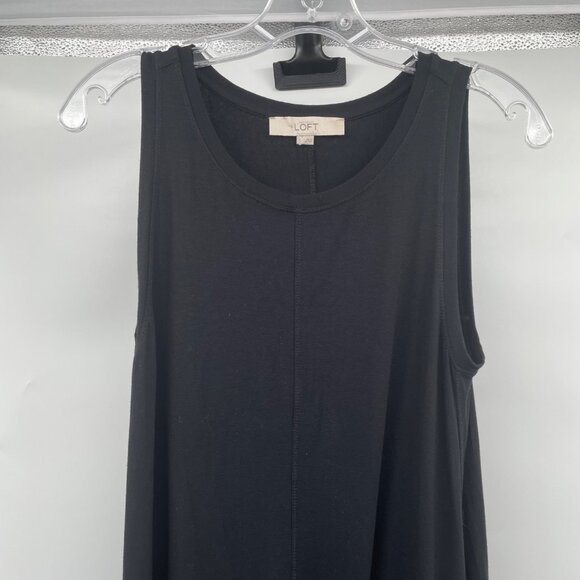 Loft Womens Sleeveless Shift Dress Knee Length Black Size Small - Picture 2 of 9